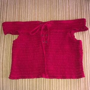 Off the shoulder crop top